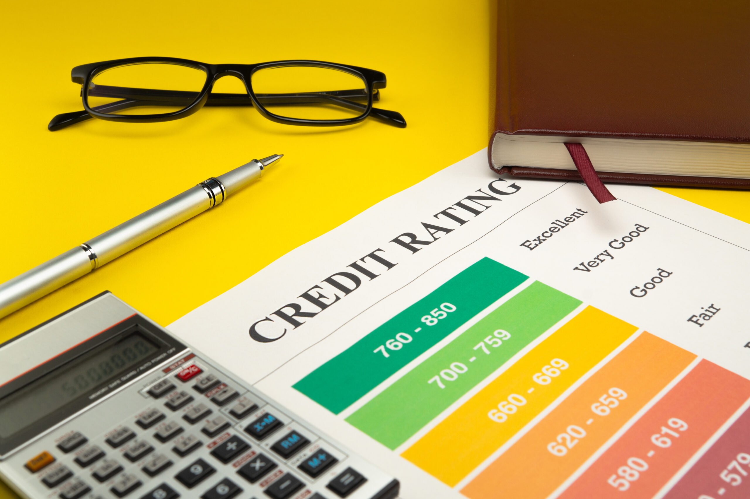 Illustration of a detailed credit score report showing various factors affecting credit ratings, including payment history, credit utilization, and account age.